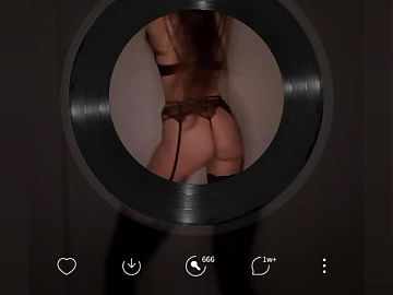Striptease in hot colors on sexy music