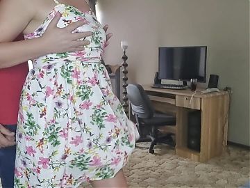Summer dress fingering ends up in huge cumload on my ass