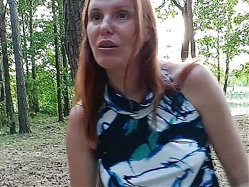 the wife wants her husband to cum in the forest. :))