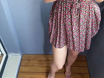 Solo. Look under my sundress and lick my cunt