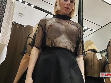 Try On Haul Transparent Clothes, Completely See-Through. At The Mall